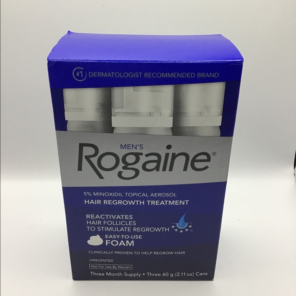 Rogaine Men's Foam Minoxidil Hair Regrowth Treatment,  (3 Month Supply) Exp 2024